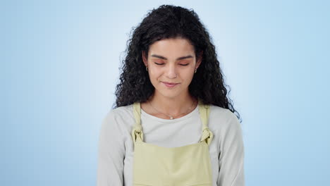 Smile,-woman-and-laughing-in-studio