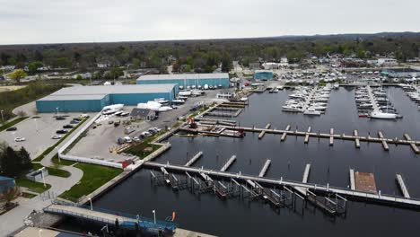 a gorgeous marina during a light storm