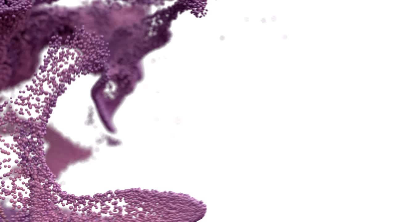 esferas abstractas que se mueven a través del marco como un líquido.