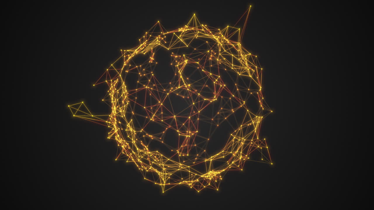 Abstract Glowing Sphere Network Design
