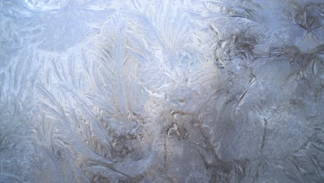 beautiful frost pattern on a window glass 02