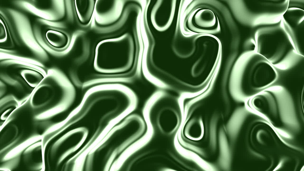 Forme vorticose verdi e bianche creano un motivo circolare ipnotizzante