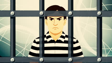 man behind bars