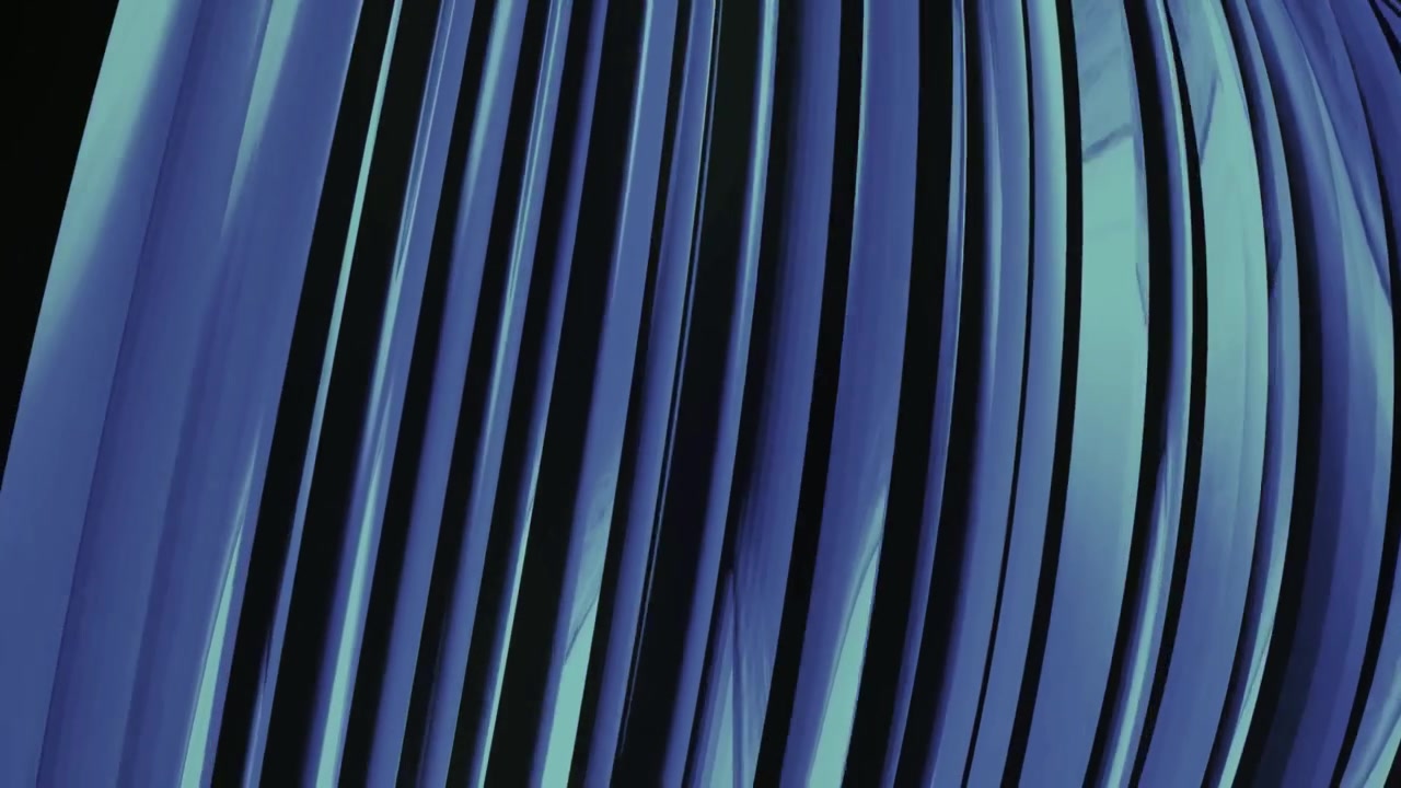 Linee verticali astratte blu e nere che si muovono senza soluzione di continuità