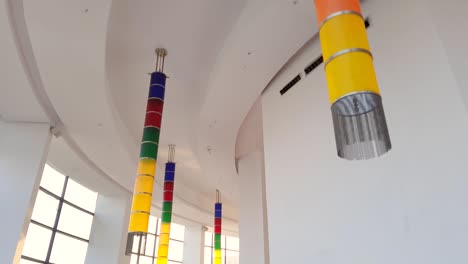 colorful-ceiling-lights-hanging-at-roof-from-low-angle-video-is-taken-at-buddha-park-patna-bihar-india-on-Apr-15-2022