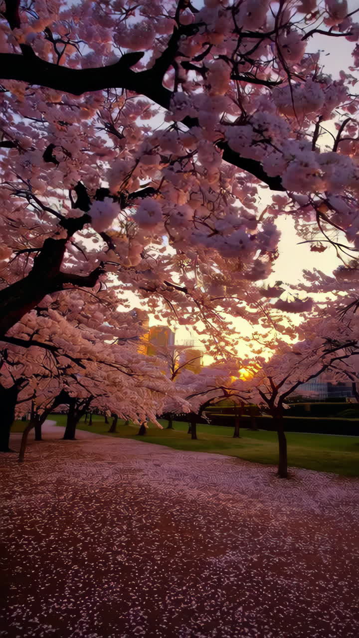 Cherry Blossom Sunrise/Sunset in a Park