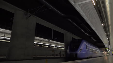 tren del metro saliendo de la estación