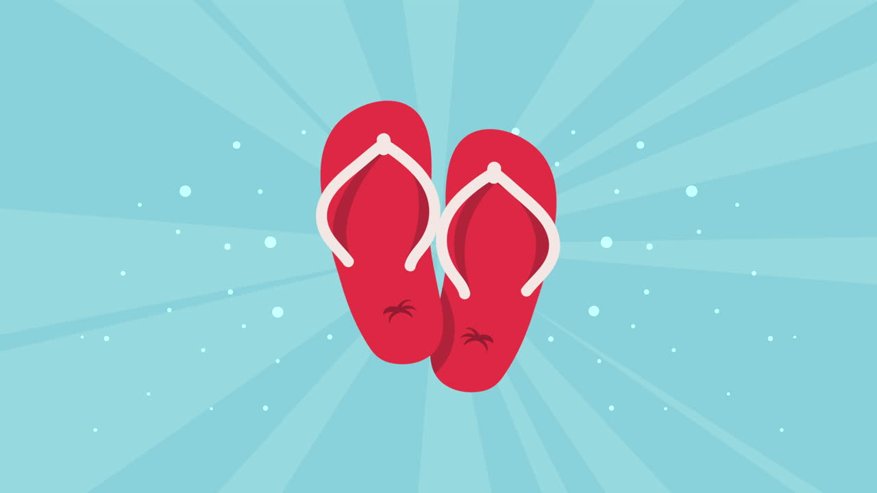 빨간색 플립 플롭