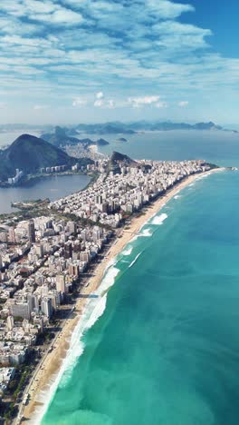 aerial view of ipanema beach and rio de janeiro