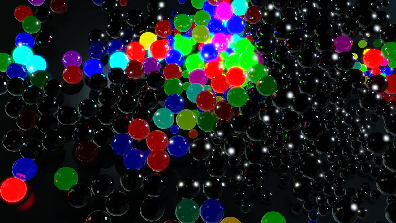 불은 추상적인 크리스마스 꽃받침과 같은 모양을 형성하기 시작합니다. 다채로운 파동은 크리스마스 장식과 같은 공을 가로질러 달립니다. 3d 추상적인 루프 된 배경은 회색 구가 많은 평면에 놓여 있습니다.