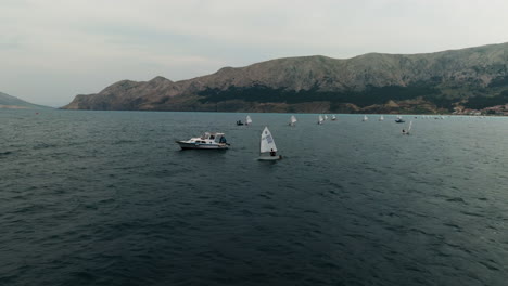 sailing regatta at the croatian island of krk near baska resort town