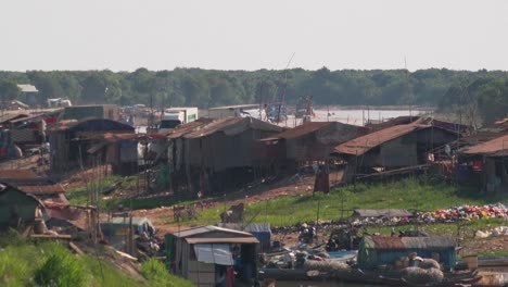 Medium-Exterior-Timlapse-Shot-of-Floating-Village