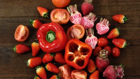 variedad de verduras y frutas frescas