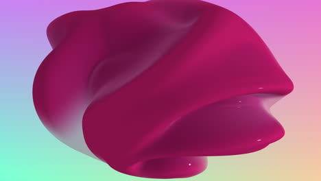 mesmerizing 3d rendering of pink liquid swirling in circular motion