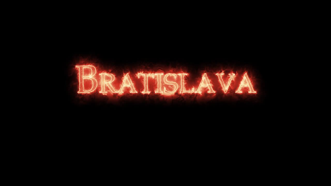 bratislava escrito con fuego. bucle