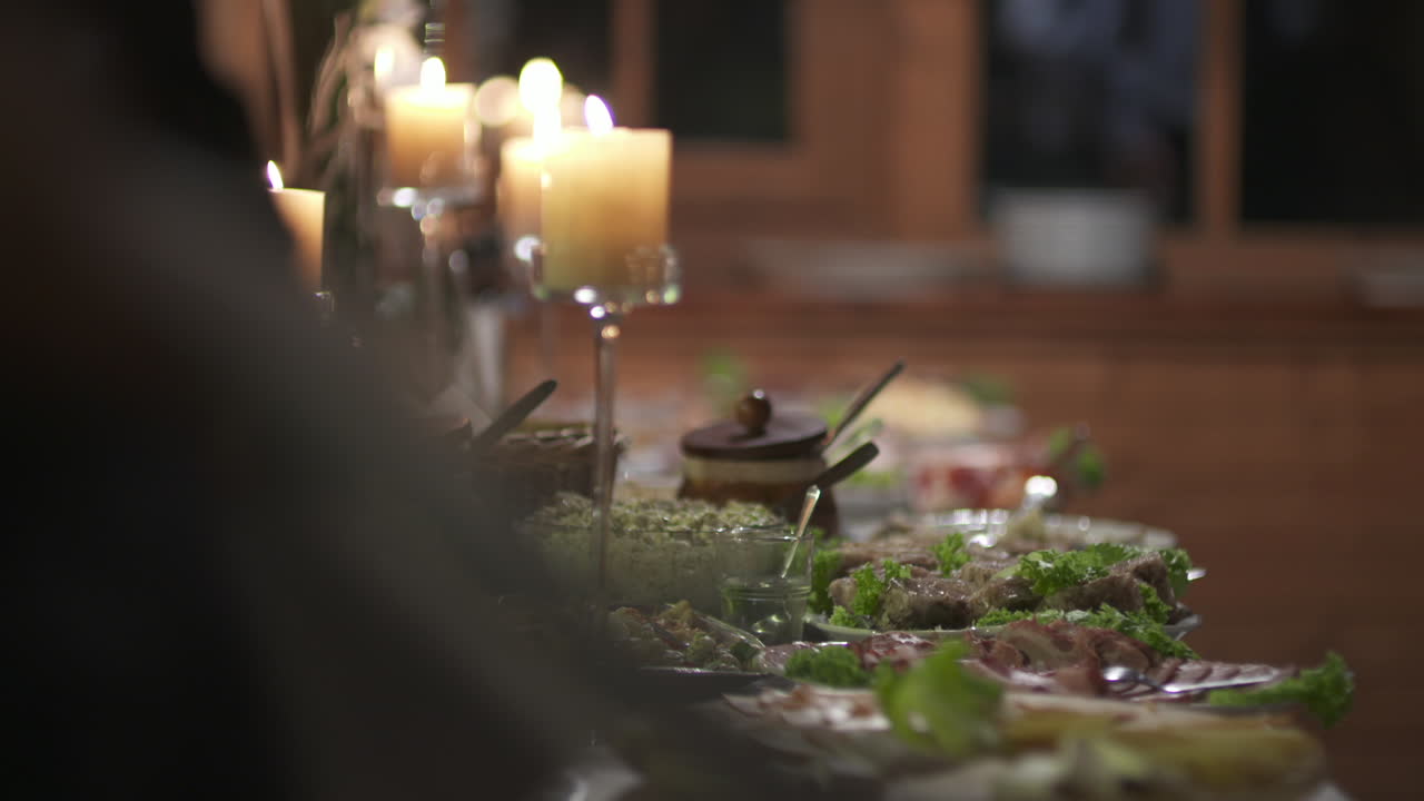 Fresh Traditional Cold Cuts At Wedding Reception