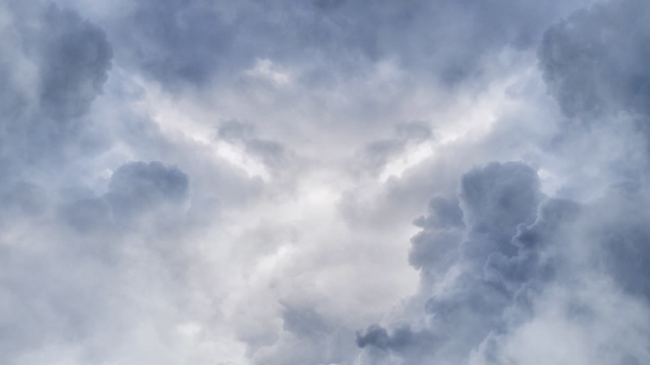clouds in the sky and thunderstorms in the clouds