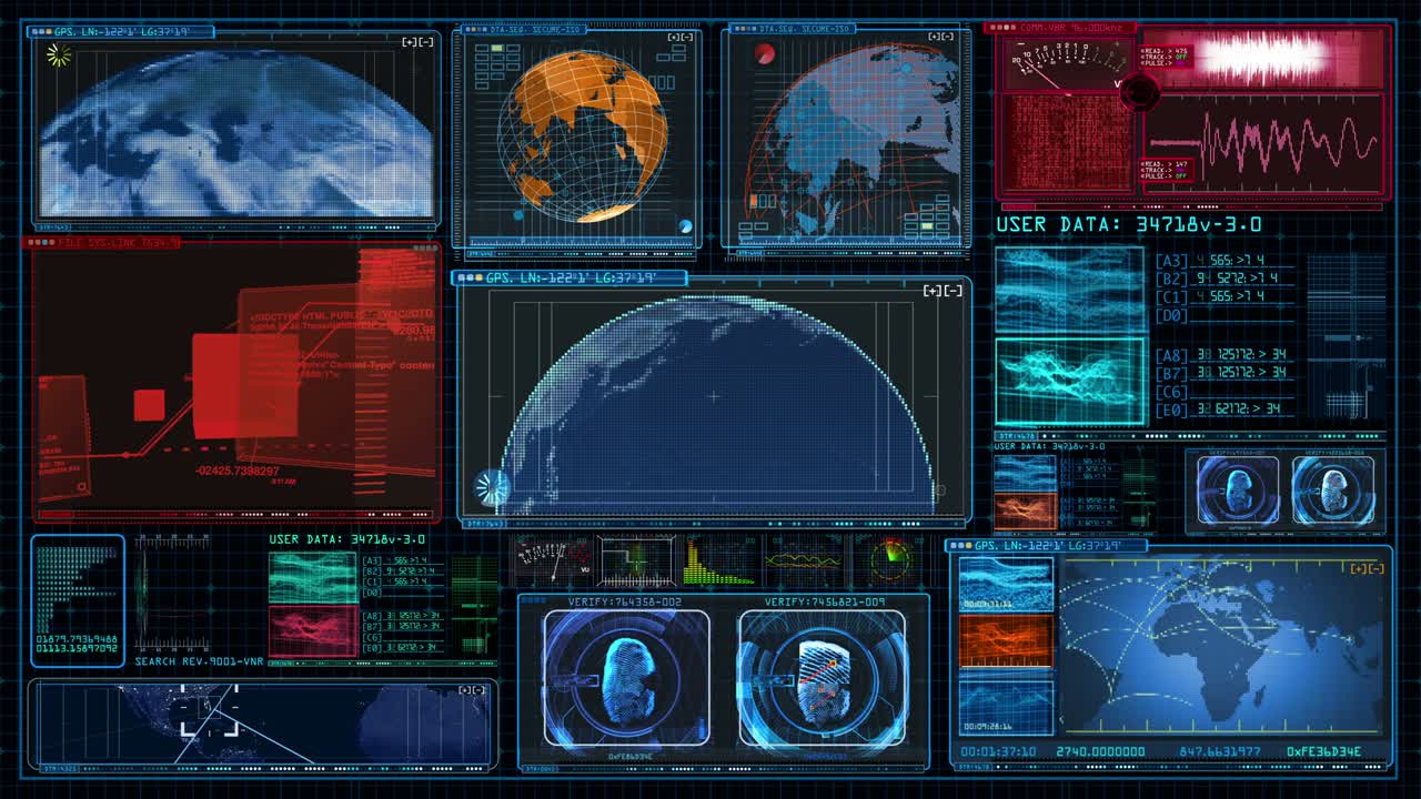 인터페이스 기술 컴퓨터 데이터 스크린 gui 4k