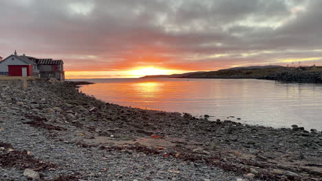 Last-day-of-sunlight-in-Northern-Norway,-before-the-Polar-Night-season-starts-in-November