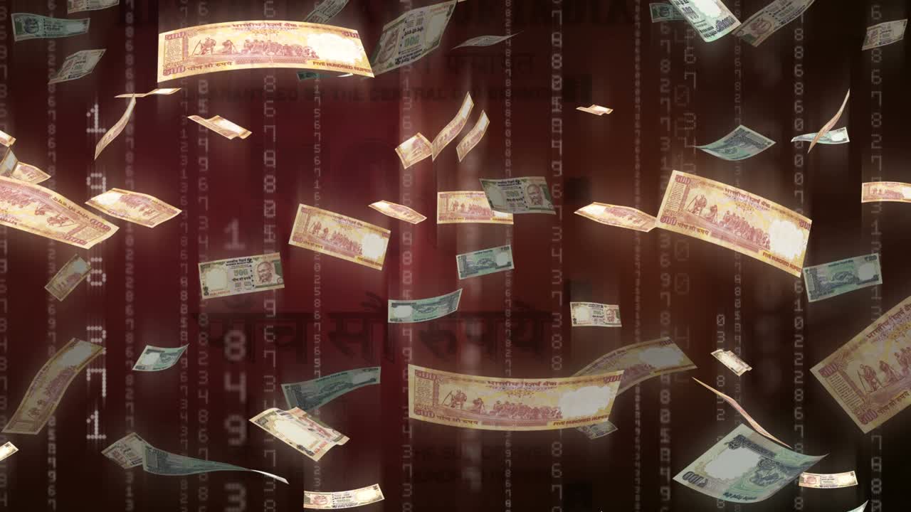 날아다니는 인도 루피