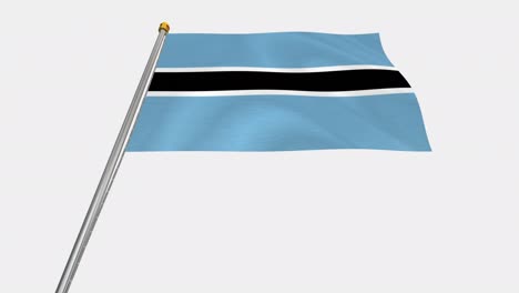loop video of botswana flag  fluttering in the wind, slow motion video of 4k , with alpha channel