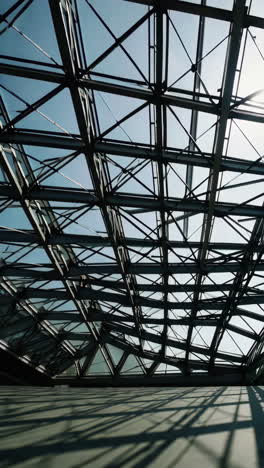 modern glass and metal roof structure