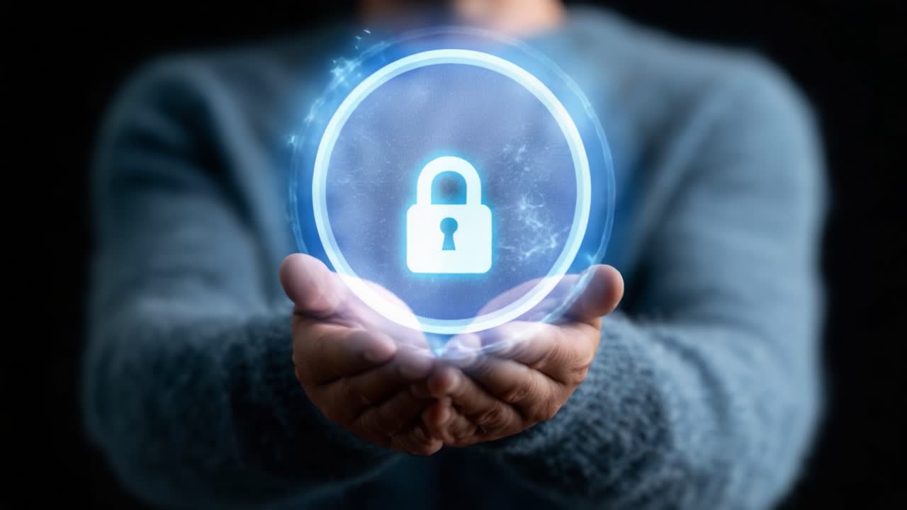 A Visual Representation of Digital Security: Hands Holding a Glowing Lock Symbolizing the Importance of Data Protection and Privacy in the Modern Digital Age