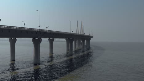 the bandra–worli sea link is a cable-stayed bridge with pre-stressed concrete-steel viaducts on either side that links bandra in the western suburbs of mumbai with worli in south mumbai