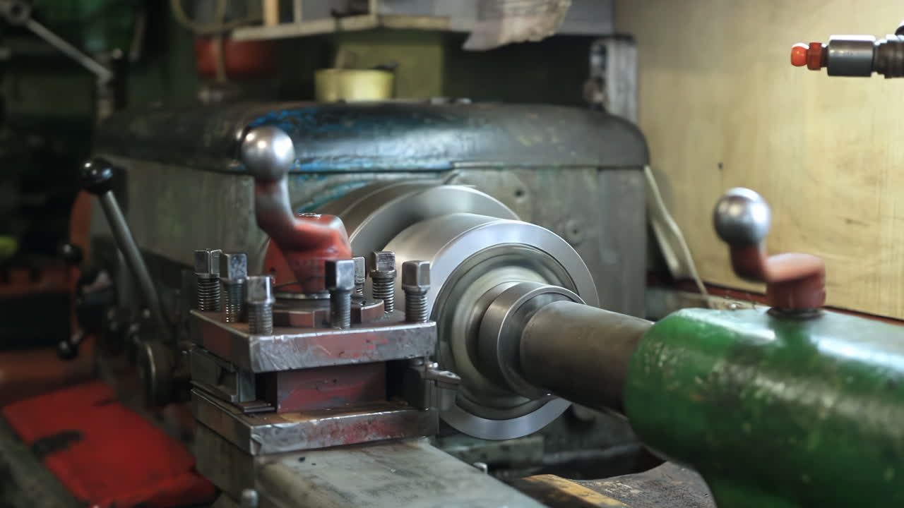 Steel metal factory workshop with Large Machines, engineer metalworker industrial experienced operator technician worker Skilled machinist working intently on a large industry in