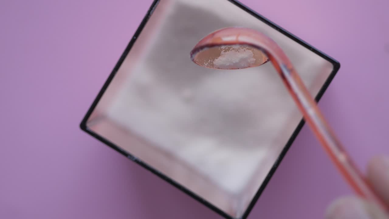 A spoonful of white powder