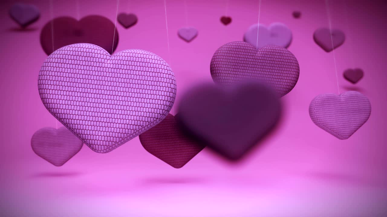 soft backgorund 3d corazones (loopable) - video de las existencias