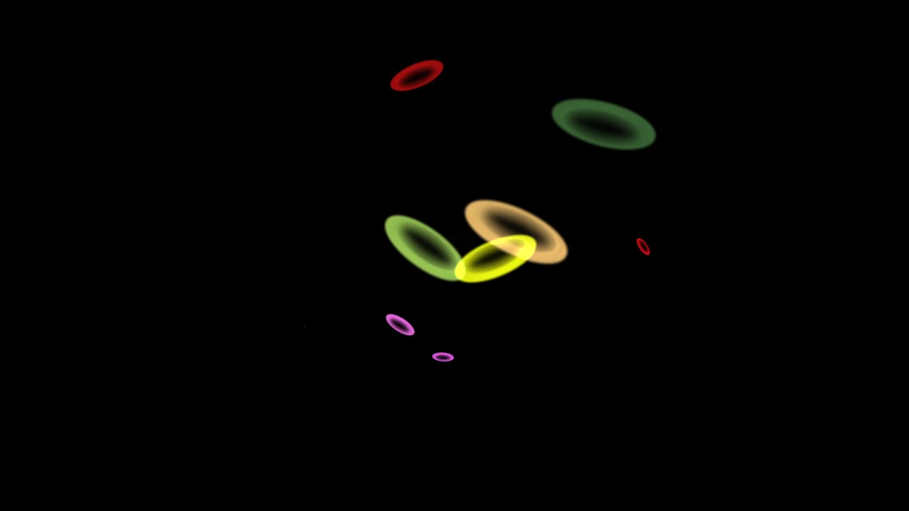 검은 바탕과 움직이는 타원형