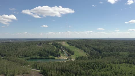 energy power station on the top of the hill