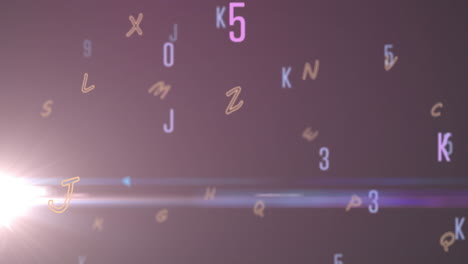 animated numbers and letters on a purple backdrop symbolize education.