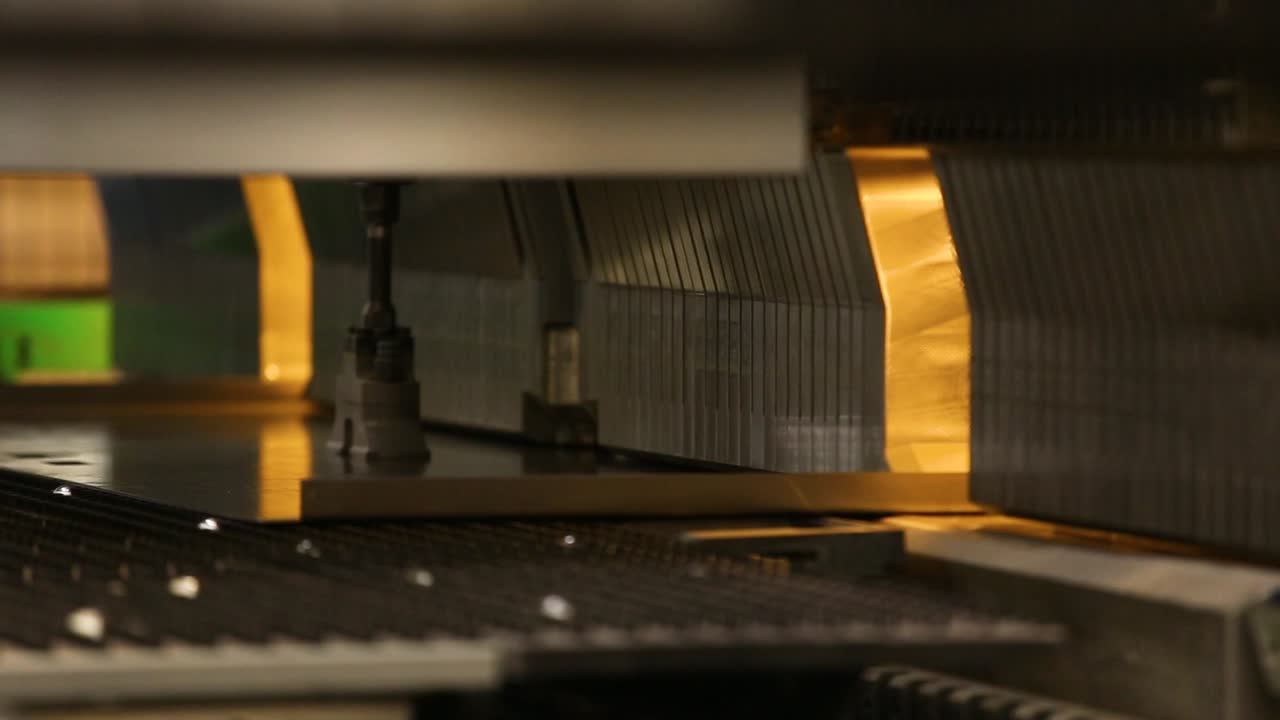 Industrial Metal Processing Machine in Action