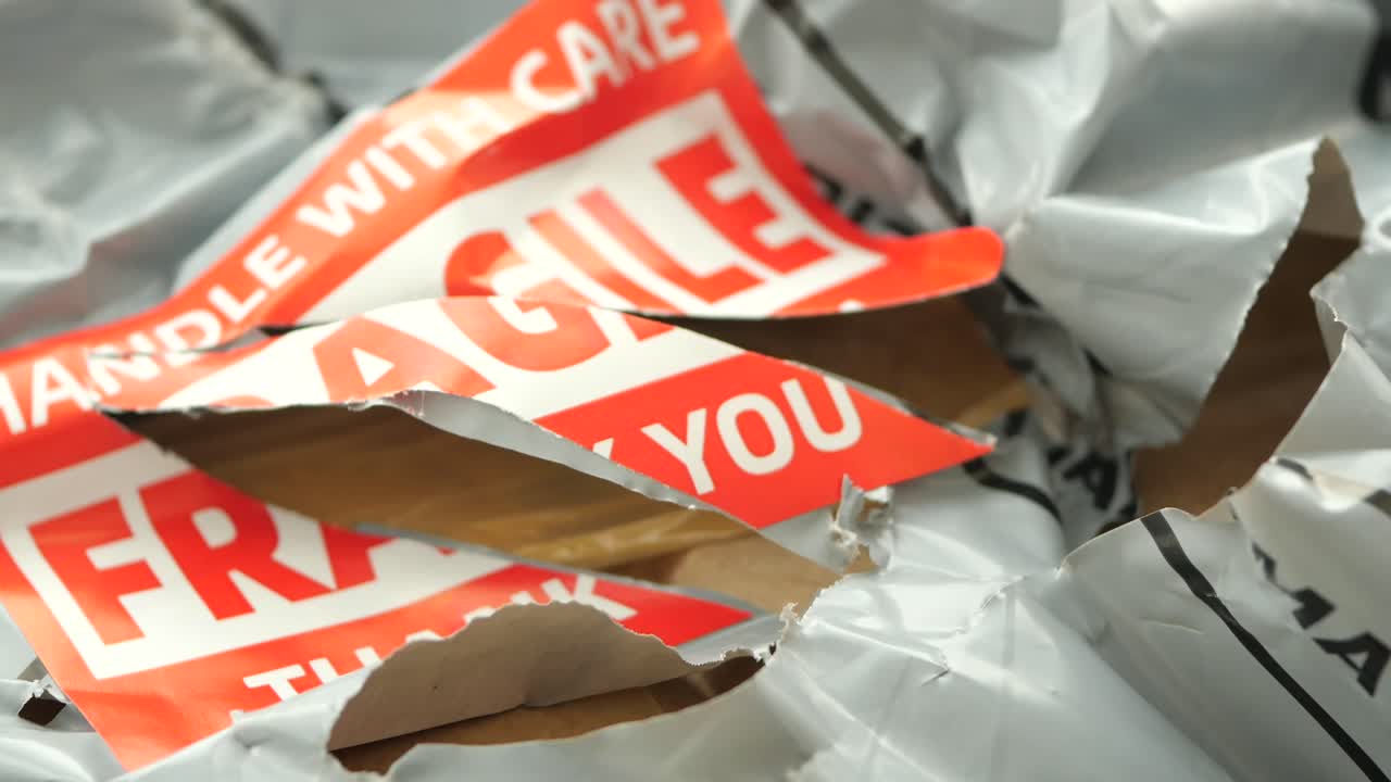 Damaged Fragile Packaging