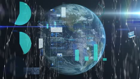 Animation-of-statistics-and-data-recording-over-globe