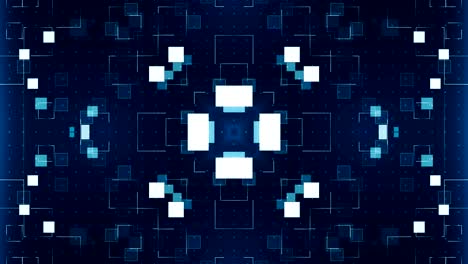 patrón tecnológico simétrico fondo abstracto sin costuras