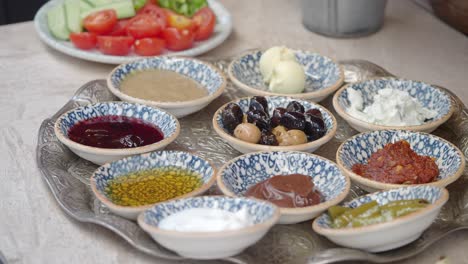 turkish breakfast platter with meze