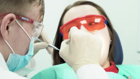 dentist examining a patient's teeth