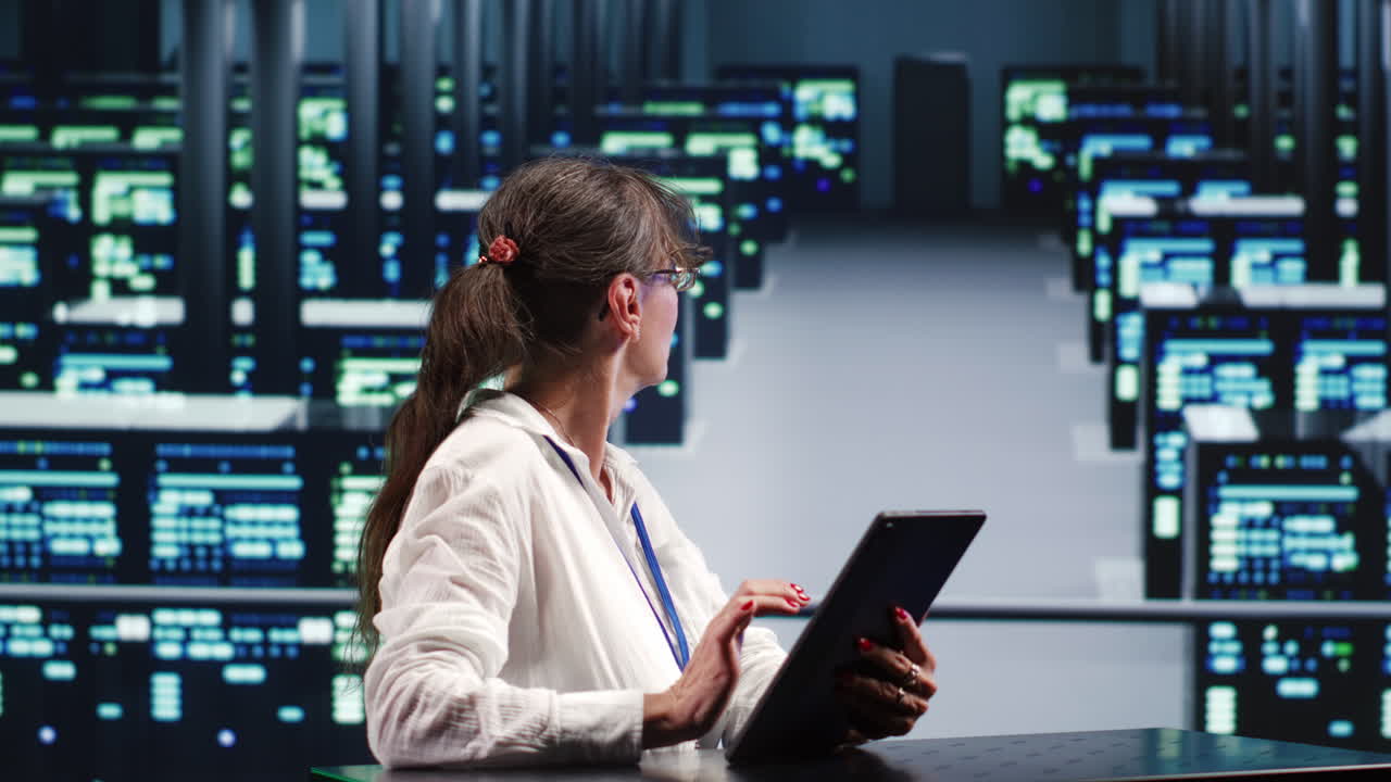 administrador con servidores de fijación de tabletas