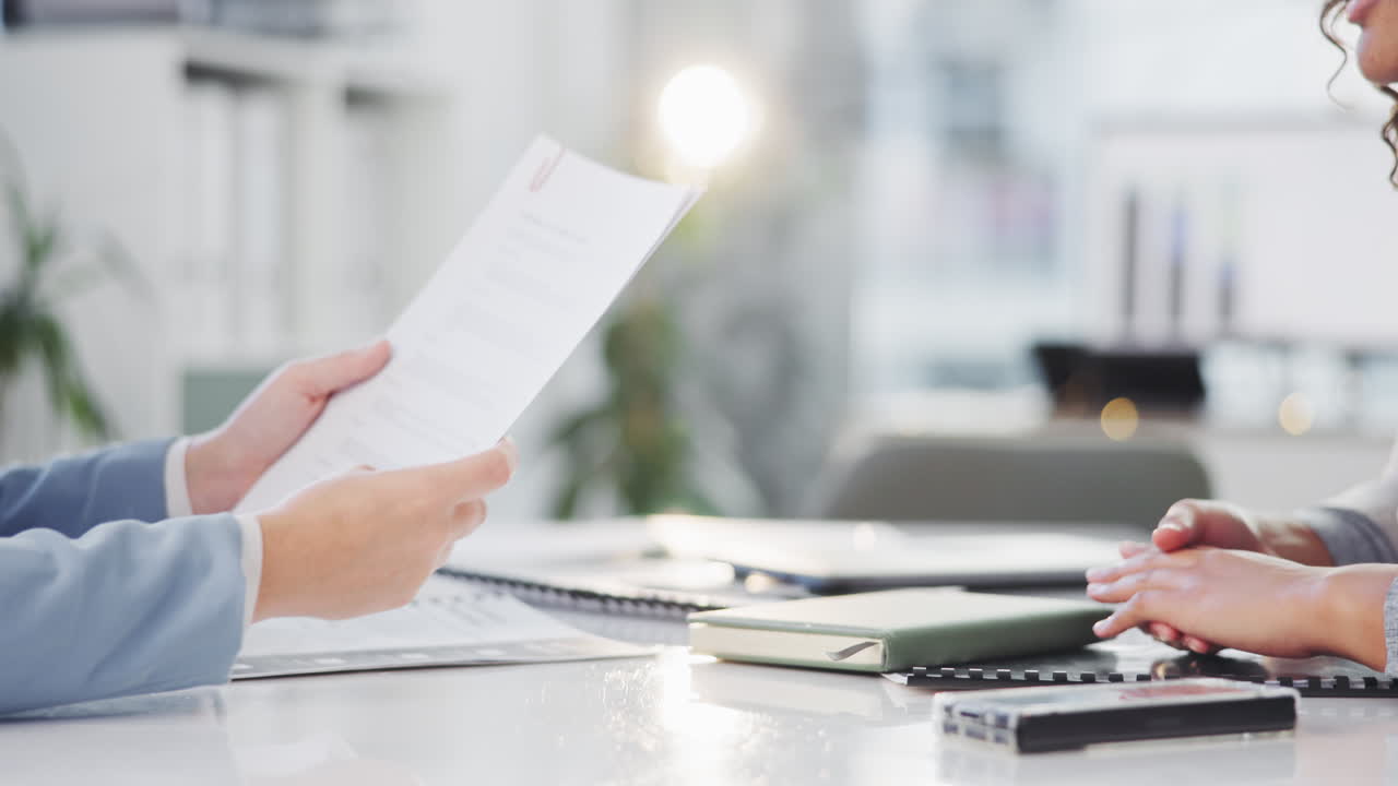 Business Meeting with Paperwork