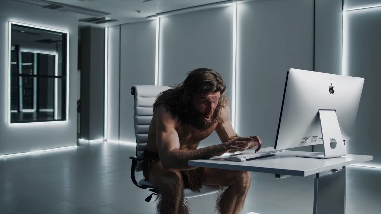 Hulemand på et moderne kontor