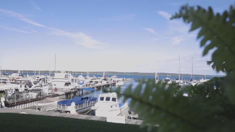 Yachts-sitting-at-a-dock