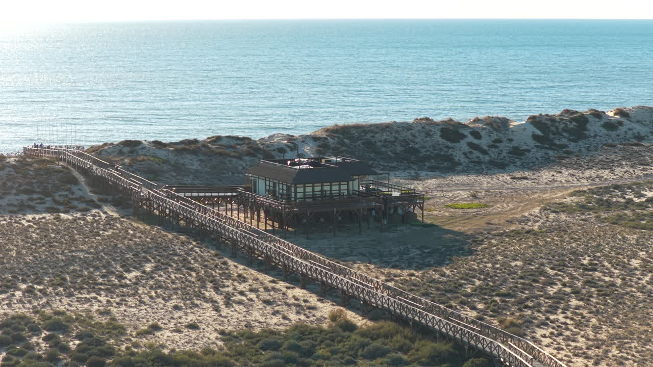 Elevated Beach Restaurant with Long Boardwalk, Quinta do Lago