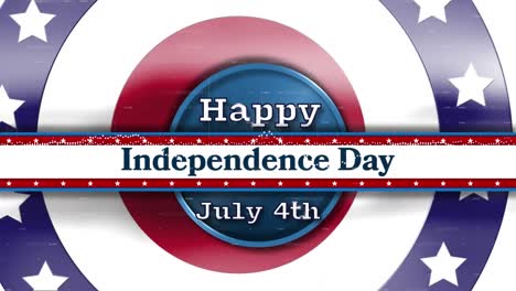 Animation-of-independence-day-text-over-flag-of-america-pattern