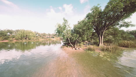 Landscape-in-city-park-with-lake