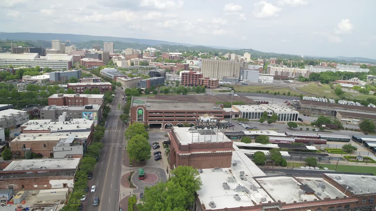 Chattanooga Tennessee Drone Circle left to right