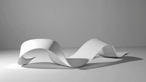 abstract white ribbon design