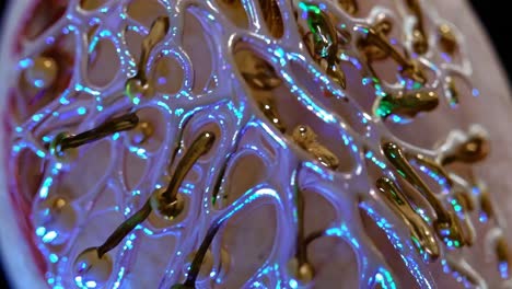 close-up view of an abstract art piece